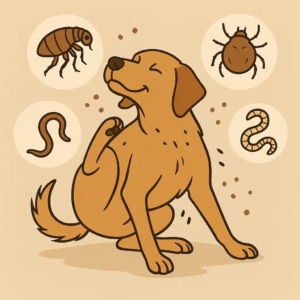 Parasitenbefall beim Hund (Bild)